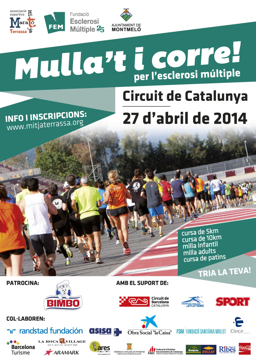 Cartel Mullat y corre por l'esclerosis 2014