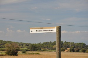 Cartel desvio Pantaleu a Peratallada