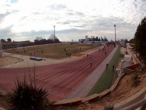 Calentamiento en las pistas