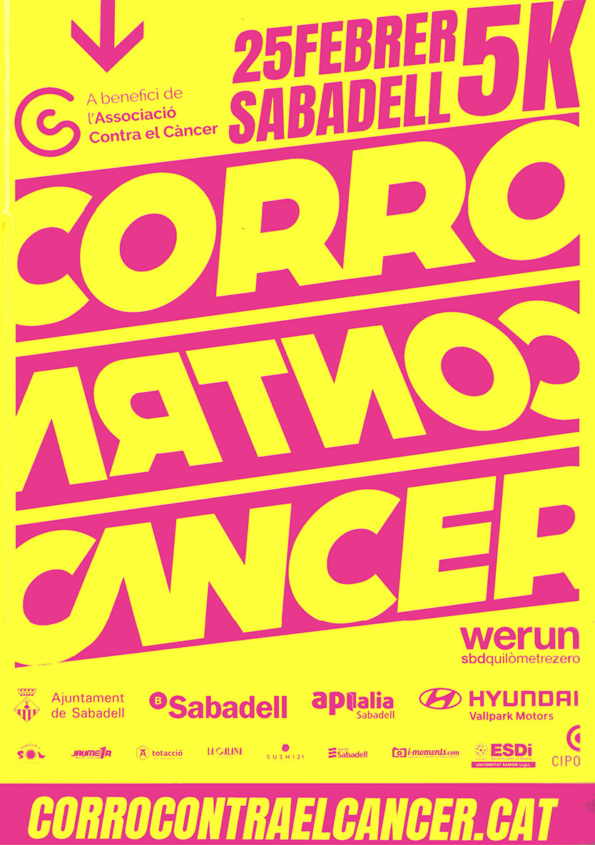 Cartel corro contra el cancer Sabadell 2024