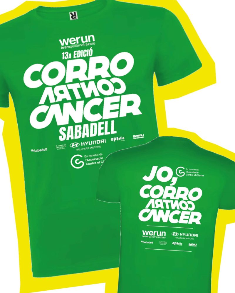 Camiseta corro contra el cancer Sabadell 2025 Camiseta corro contra el cancer Sabadell 2025