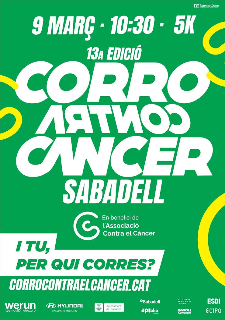Cartel Corro Contra el Cáncer Sabadell 2025