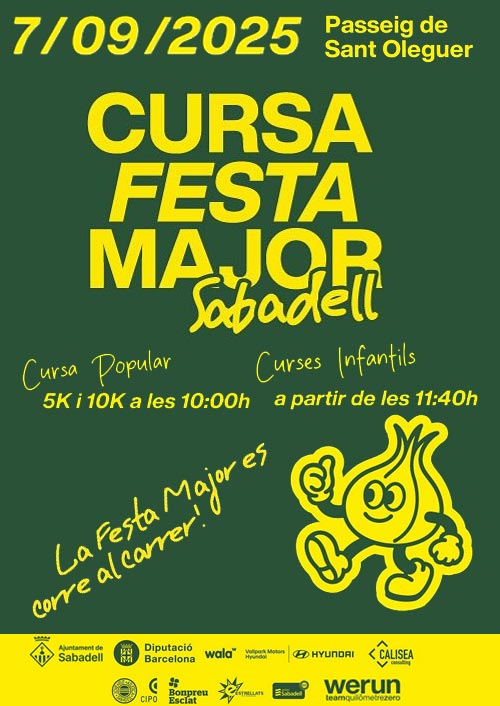 Cartel Cursa Festa Major Sabadell 2025