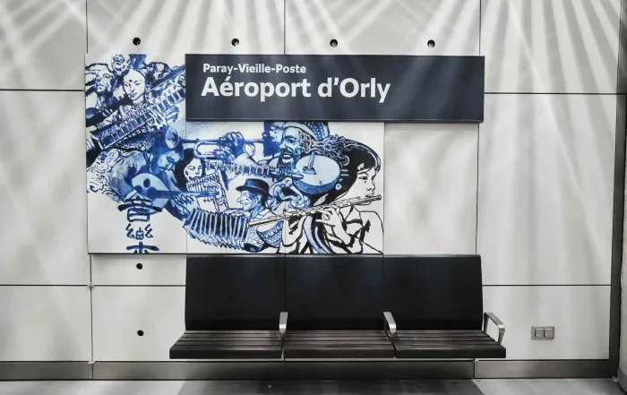 Andén Estación metro 14 Aeroport d'Orly