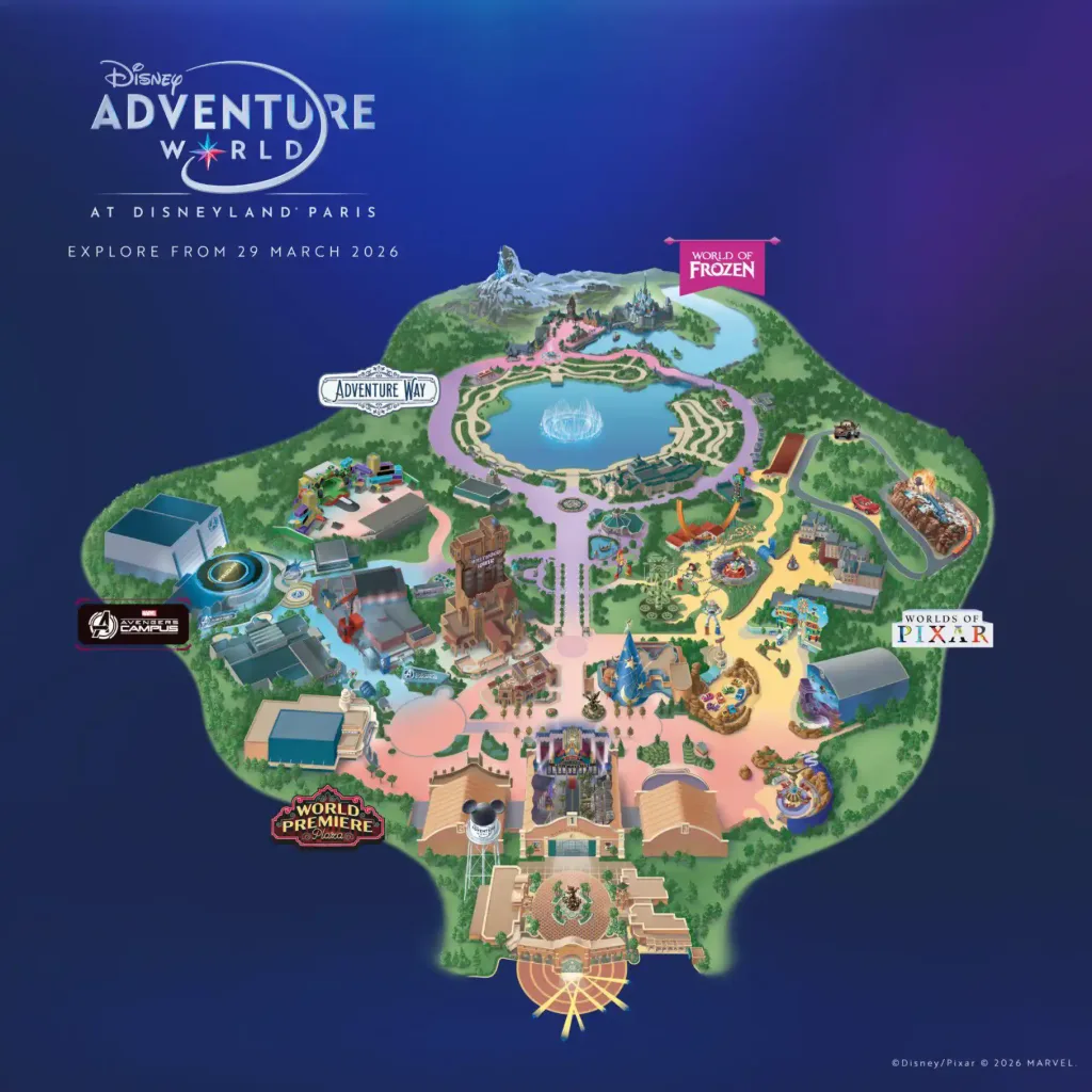 Mapa Adventure World de Disneyland París