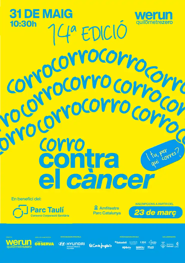 Cartel Corro Contra el Cáncer Sabadell 2026