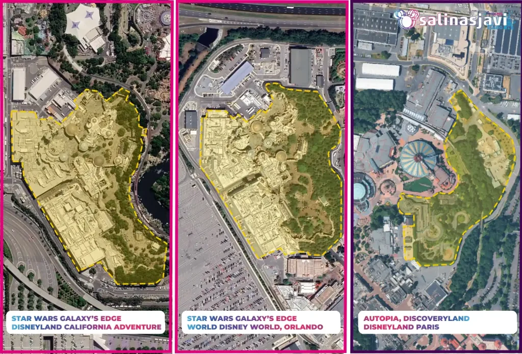 Comparativa de los espacios Star Wars Galaxy's Edge según rumor de WDW News Today