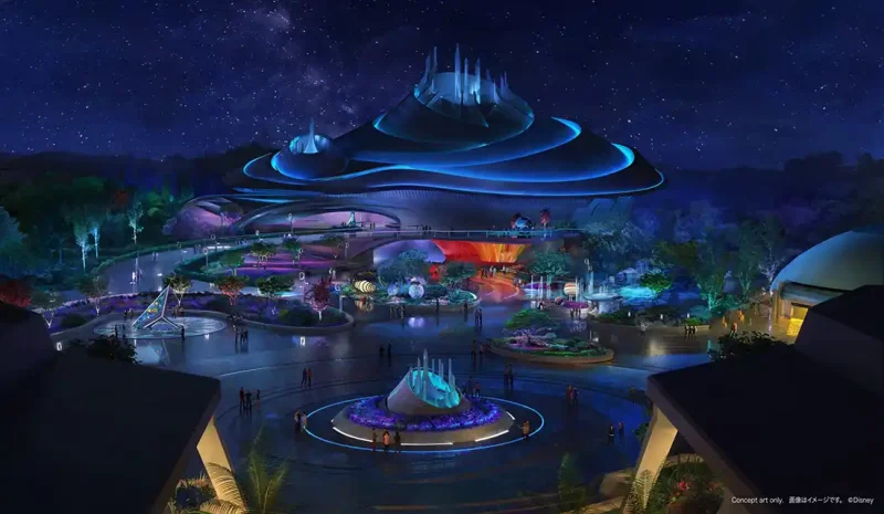 Space Mountain Tokyo Disneyland Concept Art Night