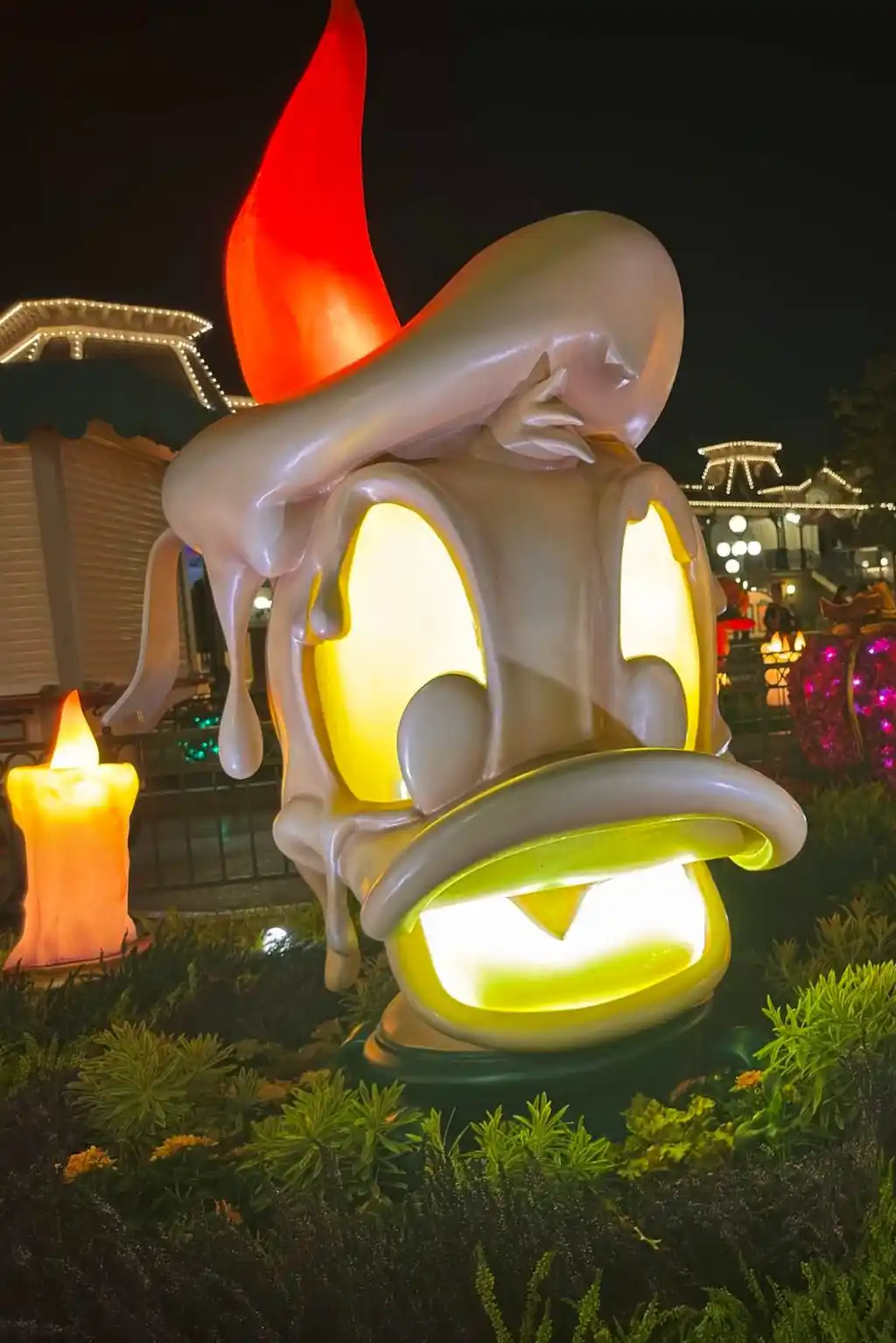 Halloween en Disneyland Paris 2026 - Decoración velas y calaberas Mickey, Minnie, Donald y Goofy
